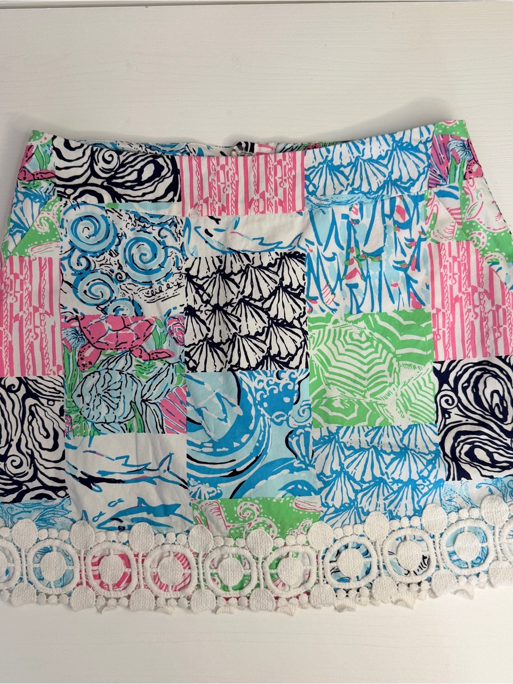 Lilly Pulitzer Multicolor Floral Patchwork Skort Size 0